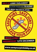 Save Your Pint - Mass Lobby of Parliament